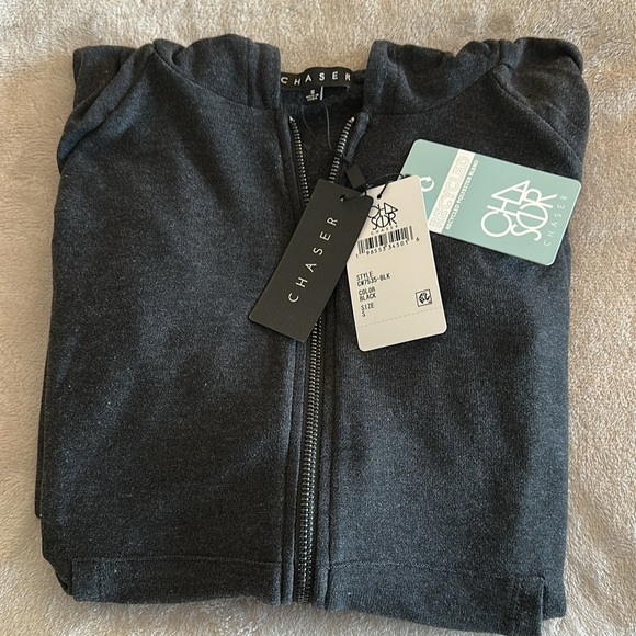 CHASER Amazingly Soft & Luxurious Lightweight Fleece Lined Hoodie, Pockets S NWT - Picture 7 of 8